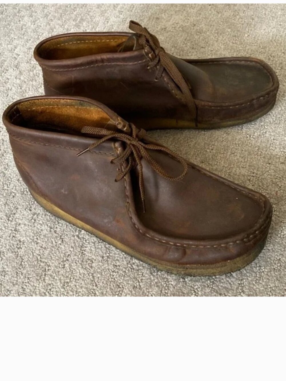 Clarks Original Wallabee leather chukka boots, Men's 10. - Picture 2 of 10